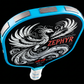 Tungsten Tune Tape strips applied to the top edge of a FortyFour Zephyr paddle