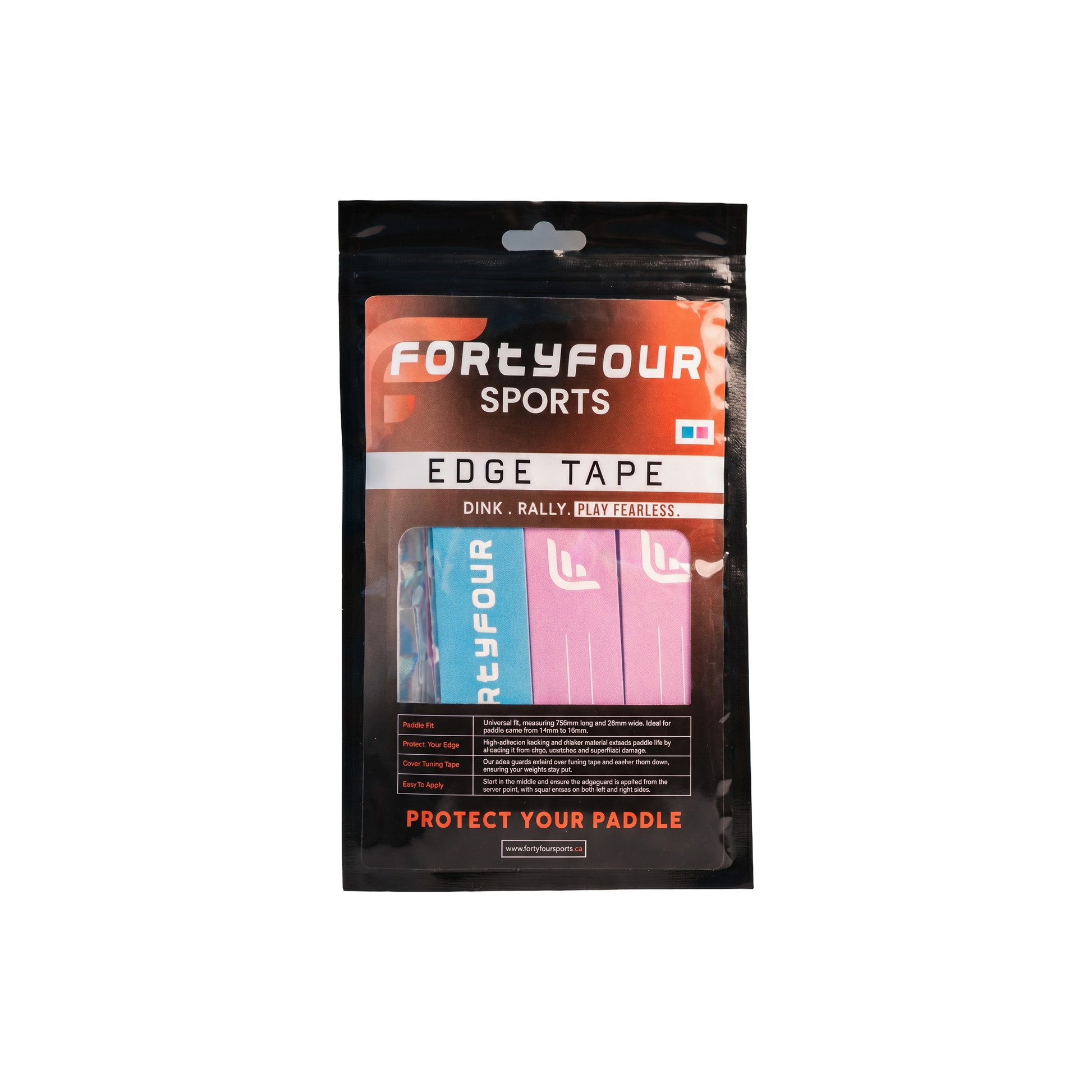 FortyFour Edge Tape 3-pack, Cotton Candy pink and blue colorway