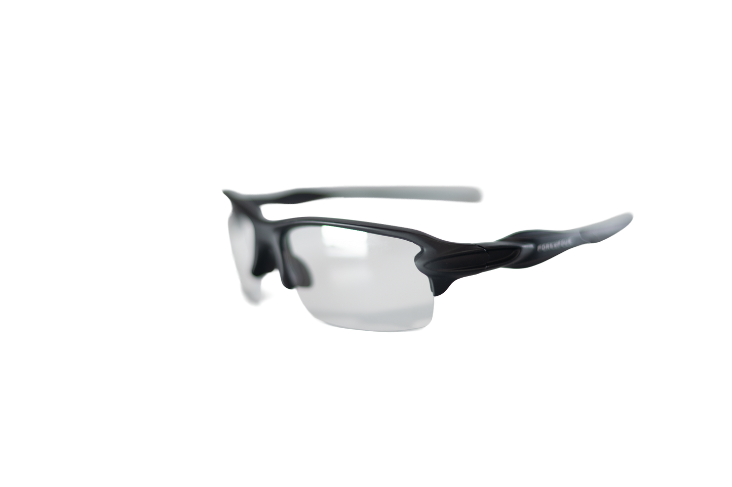 Fortyfour ClearStrike sport lens angled view showing lightweight ergonomic frame designed for pickleball court play