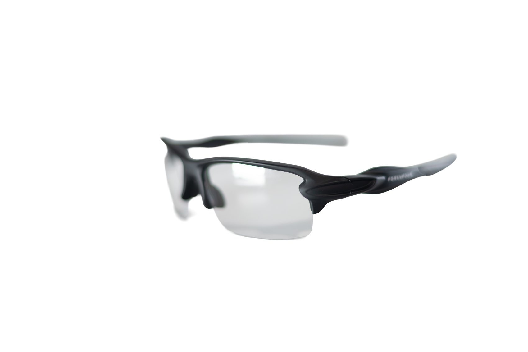 Fortyfour ClearStrike sport lens angled view showing lightweight ergonomic frame designed for pickleball court play
