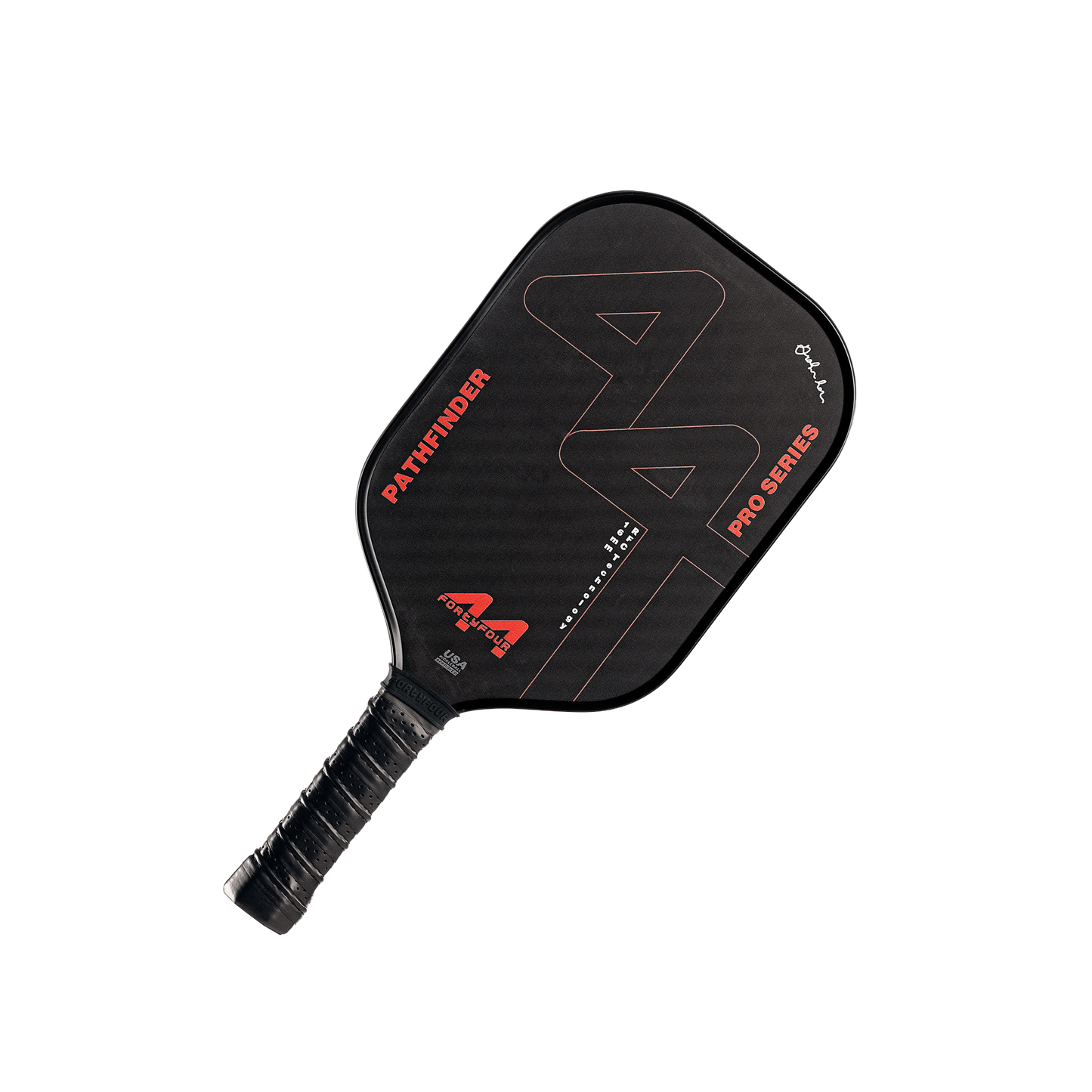 Fortyfour Pathfinder USAP-approved T700 carbon fiber pickleball paddle front view