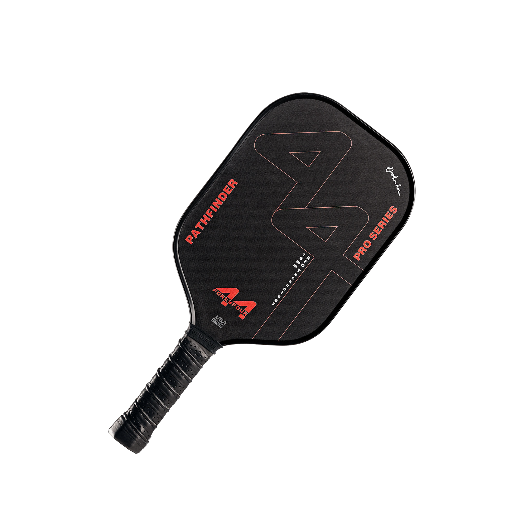 Fortyfour Pathfinder USAP-approved T700 carbon fiber pickleball paddle front view