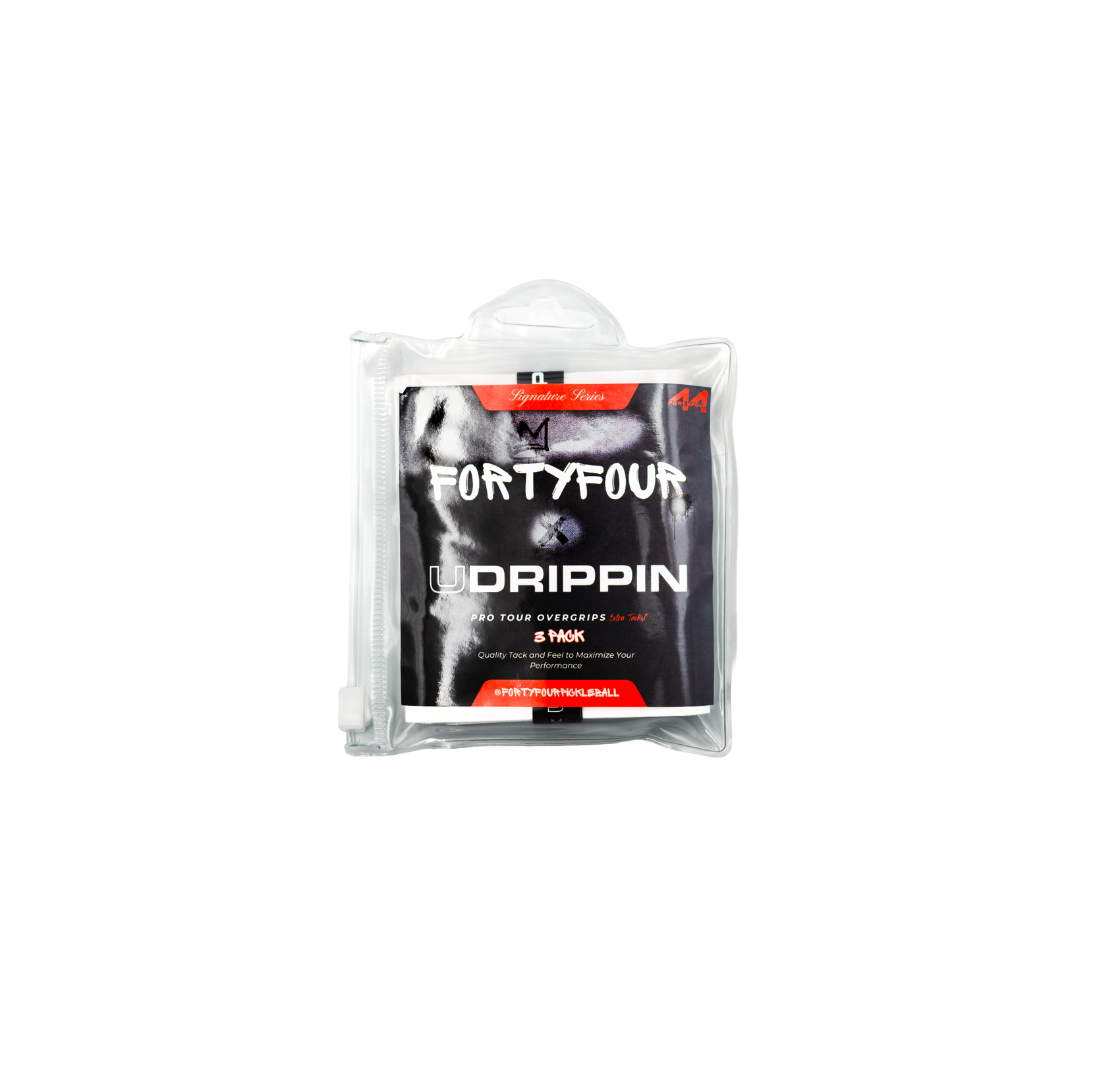 Fortyfour Pro Tour Overgrips 3-pack extra tacky pickleball paddle overgrip co-developed with UDRIPPIN