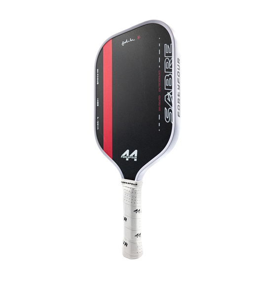 Fortyfour Sabre pickleball paddle side profile showing 16mm full foam core and thermoformed unibody construction