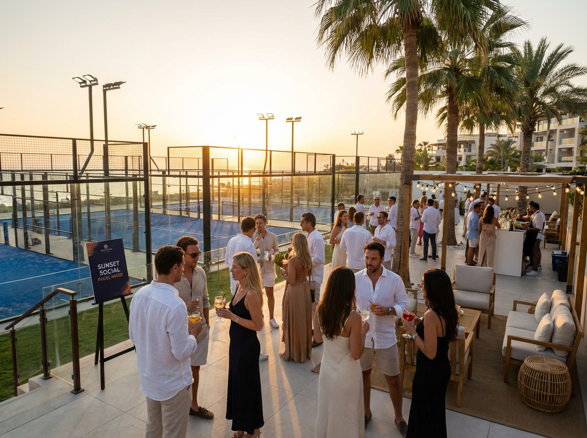 Resort guests participating in Fortyfour Sports pickleball tournament weekend event