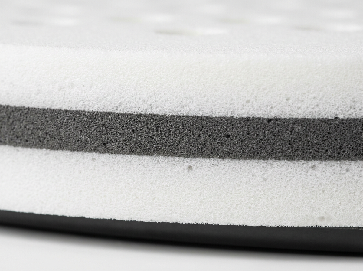 Fortyfour Venum Pro 38mm EVA sandwich core with multi-density foam layers for power and touch balance