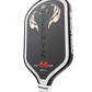 Fortyfour Zephyr pickleball paddle side profile showing 16mm polymer honeycomb core thickness