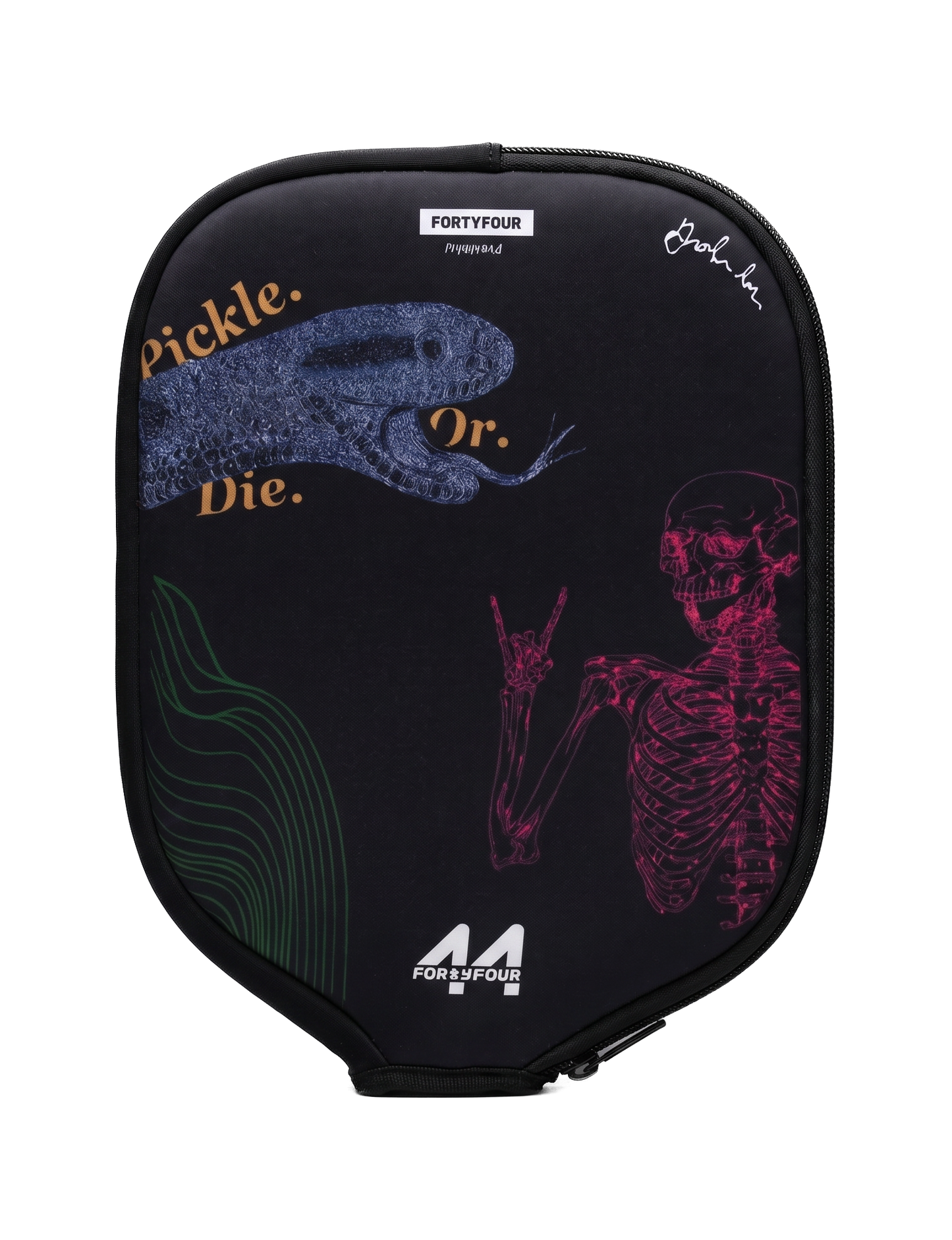 FortyFour Pickleball Paddle Cover – Pickle or Die artist-series graphic cover
