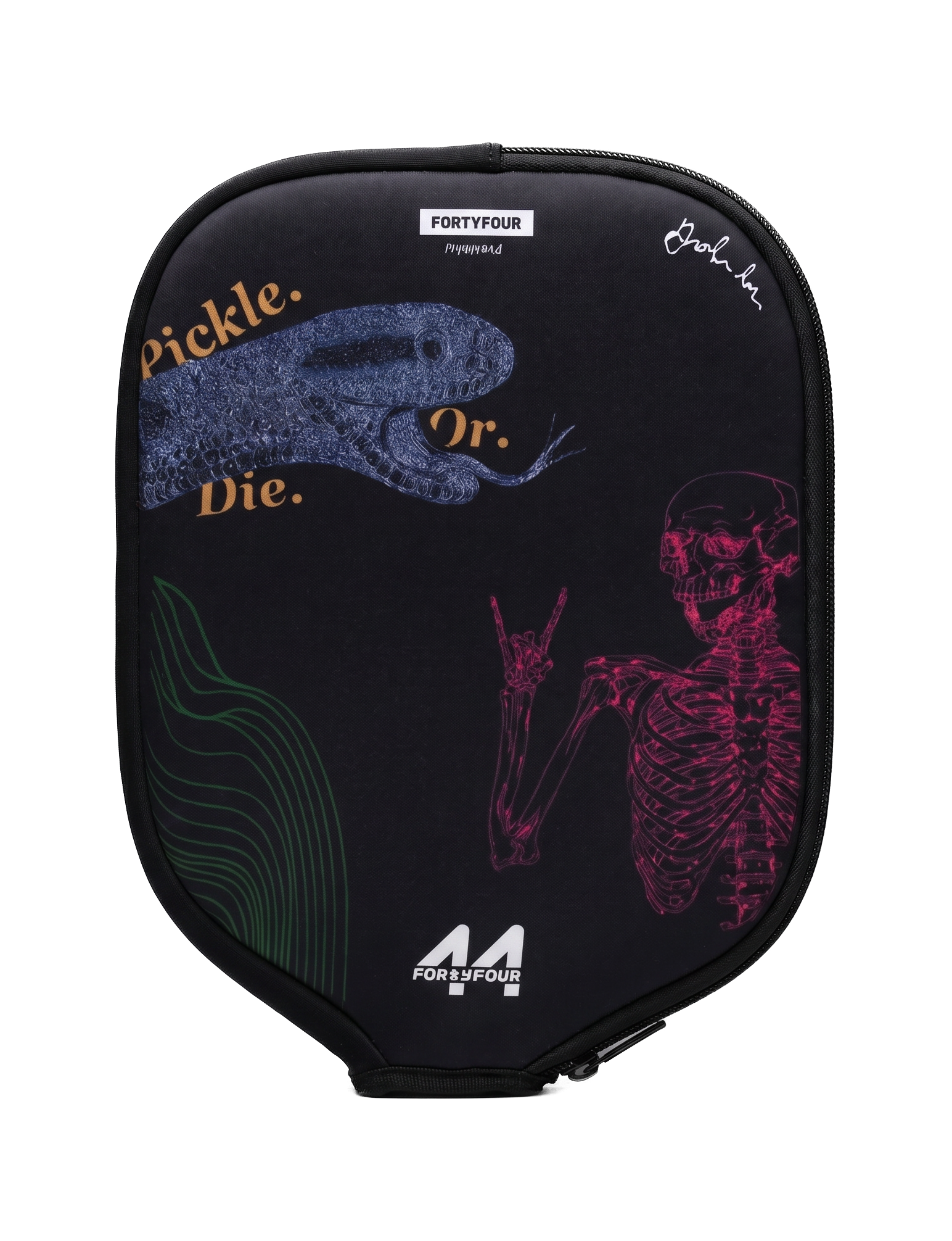 FortyFour Pickleball Paddle Cover – Pickle or Die artist-series graphic cover