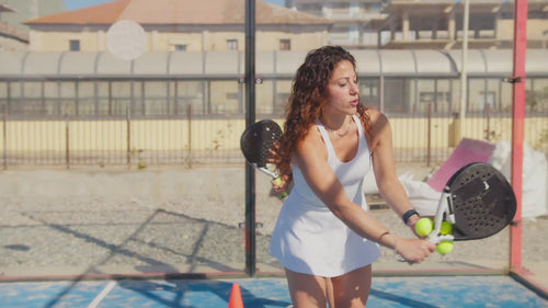 Padel court programming at resort property with professional equipment supplied by Fortyfour Sports