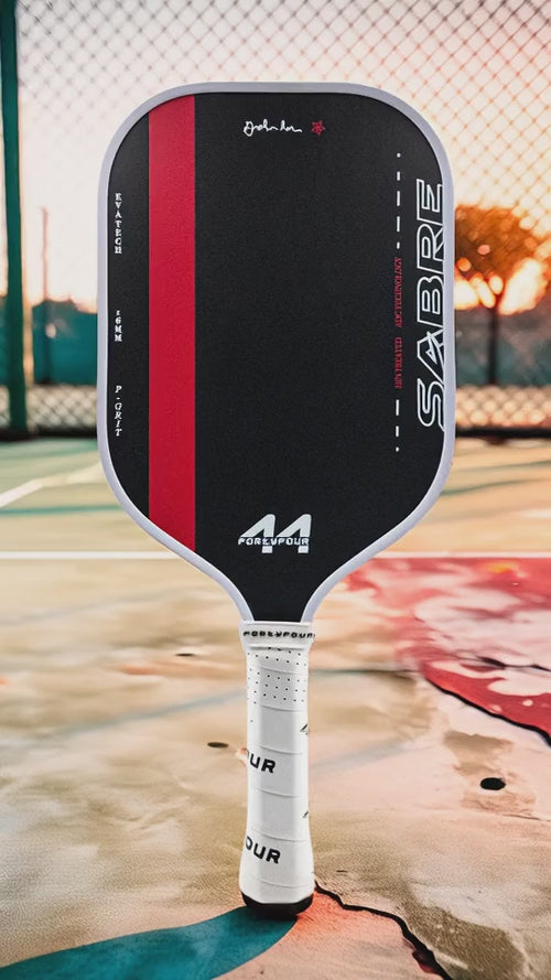 Fortyfour Sabre full foam core arm-friendly pickleball paddle technology overview and Gen 4 construction