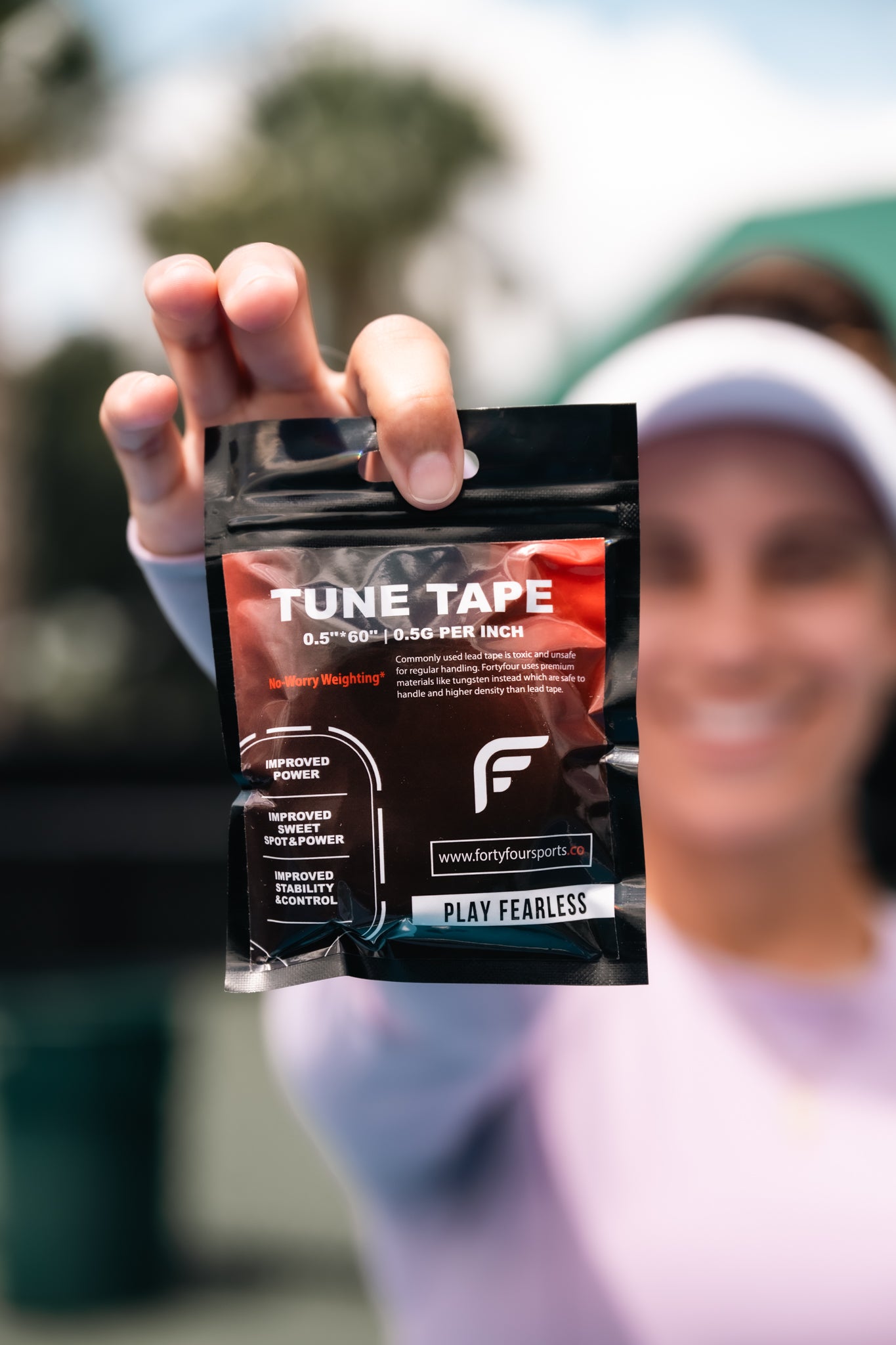 Tune Tape pack back showing improved power, sweet spot and stability benefits
